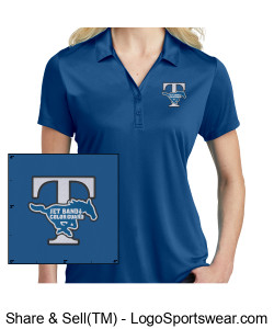 Spirit Gear "Jet Band and Color Guard" embroidered logo ladies sport-tek polo Design Zoom